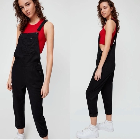 TNA Denim - TNA| Aritzia| ‘Senryu’ Black Classic Overalls Sz XXS